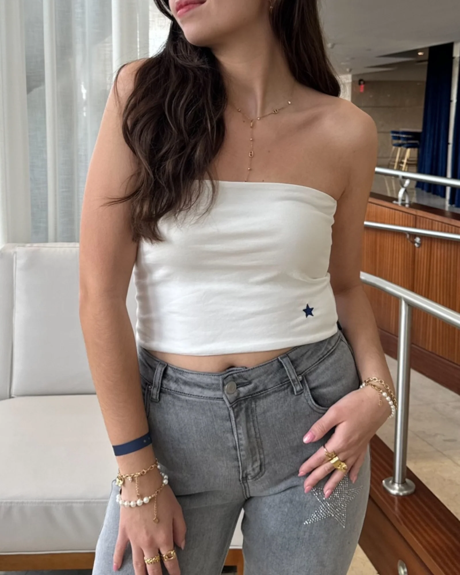 Bandeau STAR étoile blanc