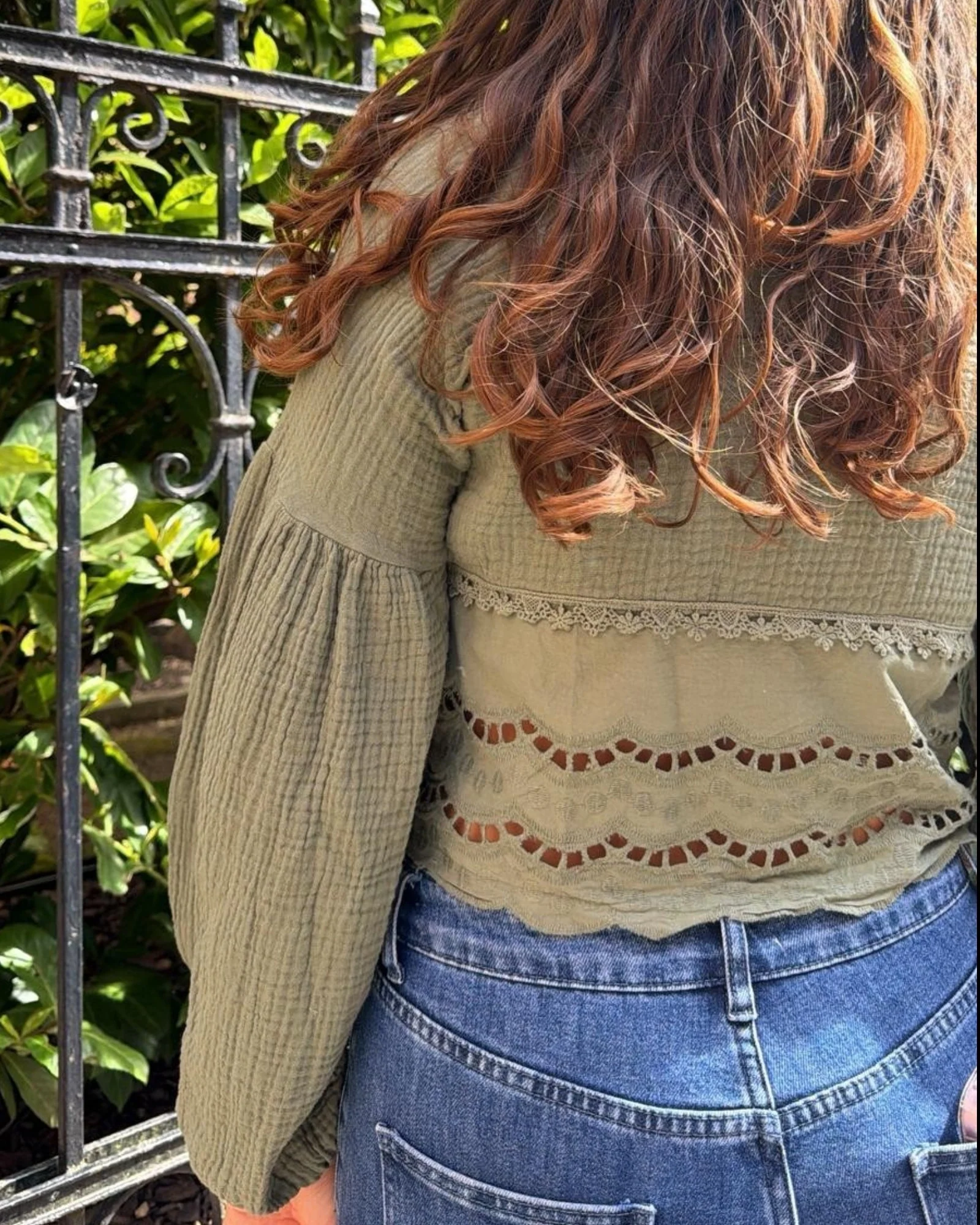 Blouse CLOTHILDE kaki - Image 3