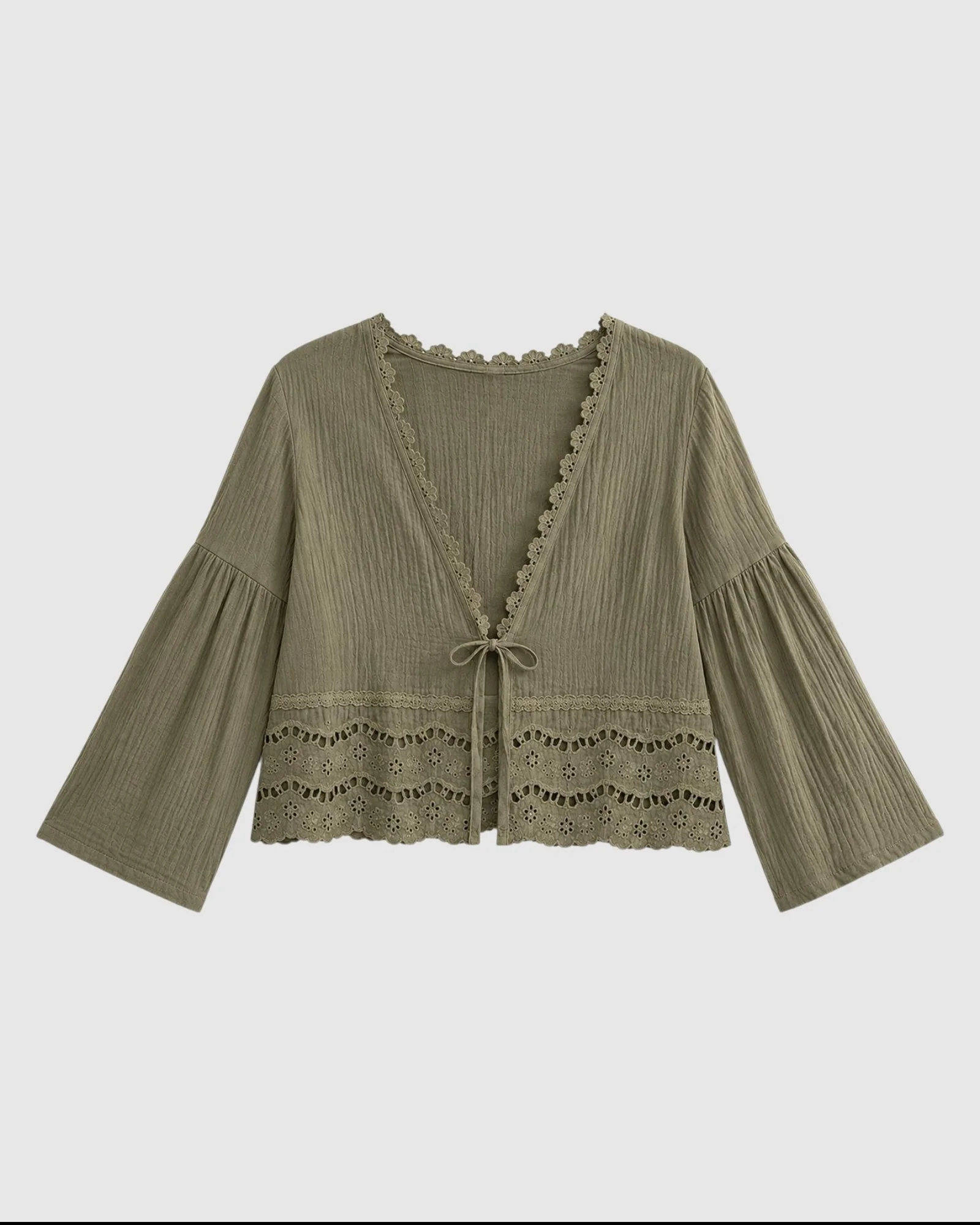 Blouse CLOTHILDE kaki - Image 4