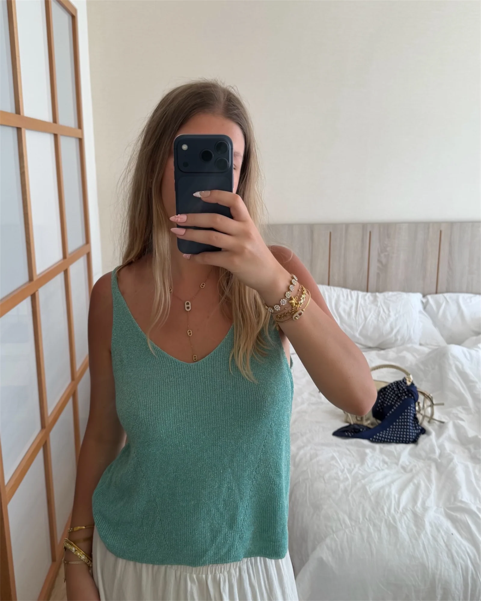 Débardeur SIRINE turquoise - Image 3