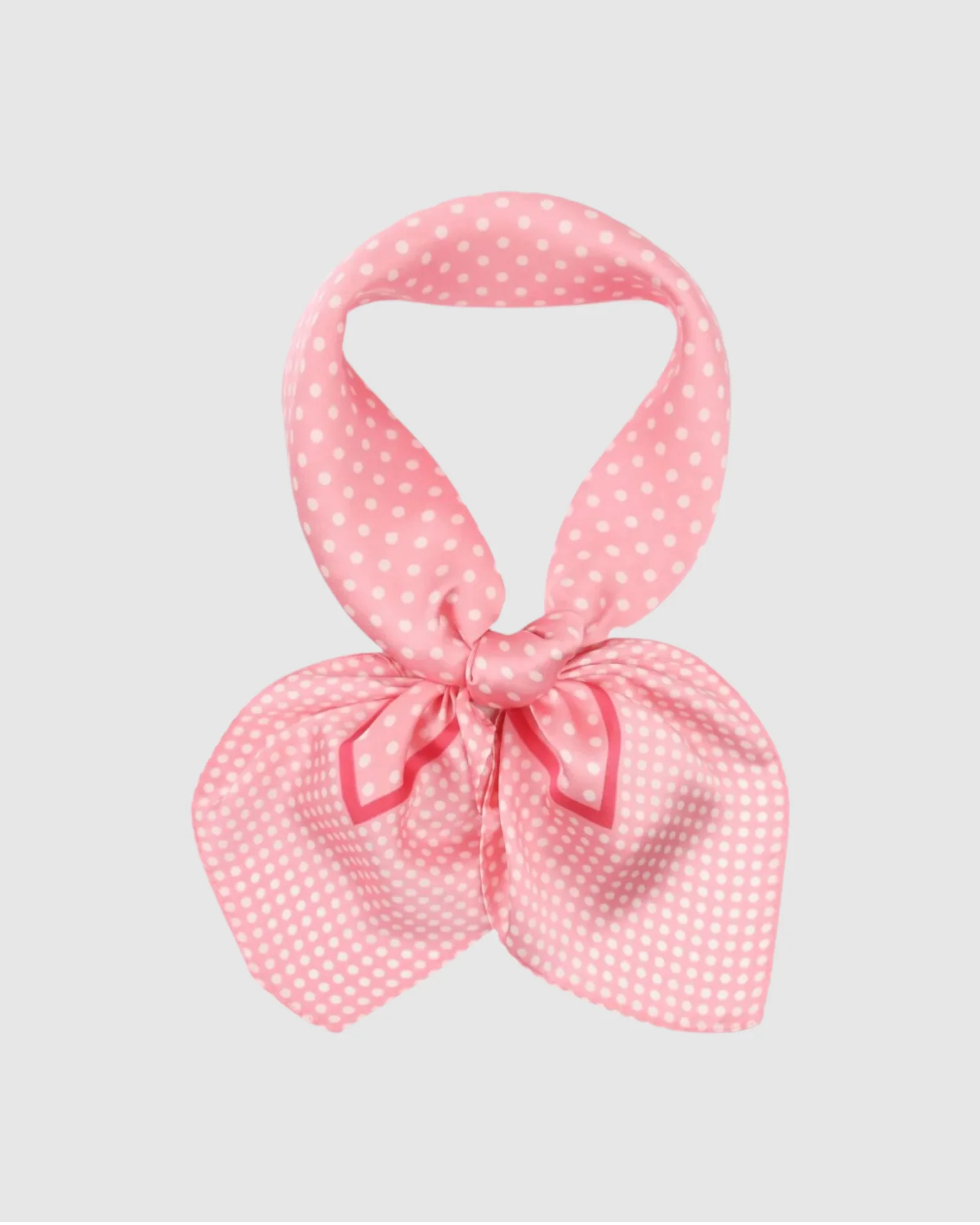 Foulard rose à pois