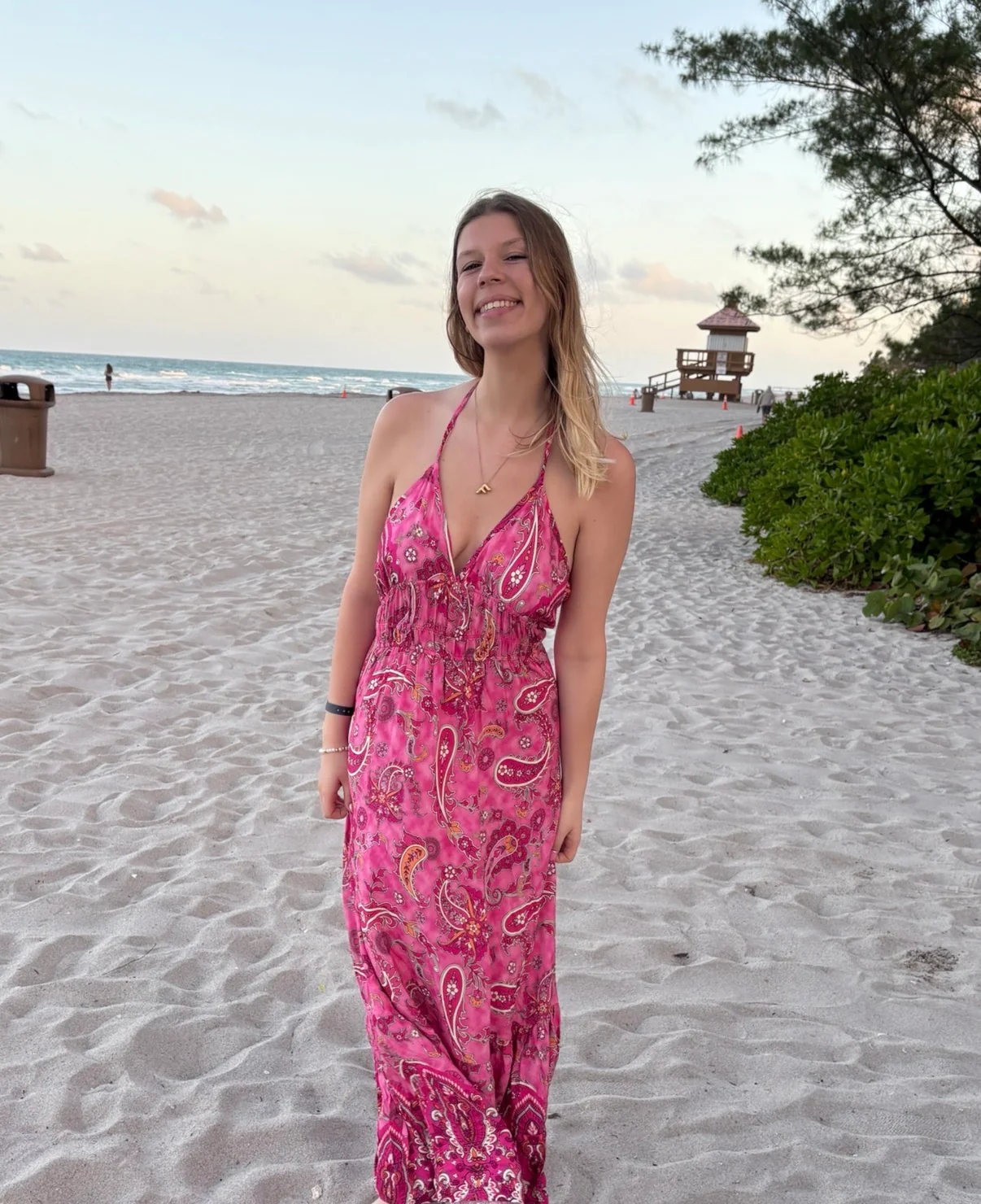 Robe bohème CORALIA rose